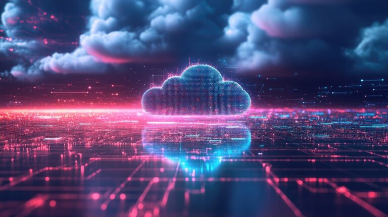 L'immagine stilizzata della tecnologia cloud